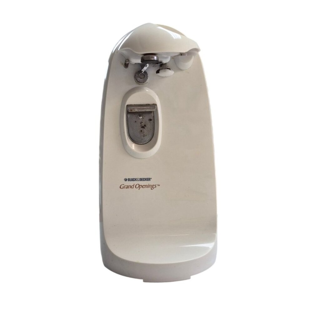 Black & Decker Grand Openings Electric Can Opener CO1200 120V White Tested Works